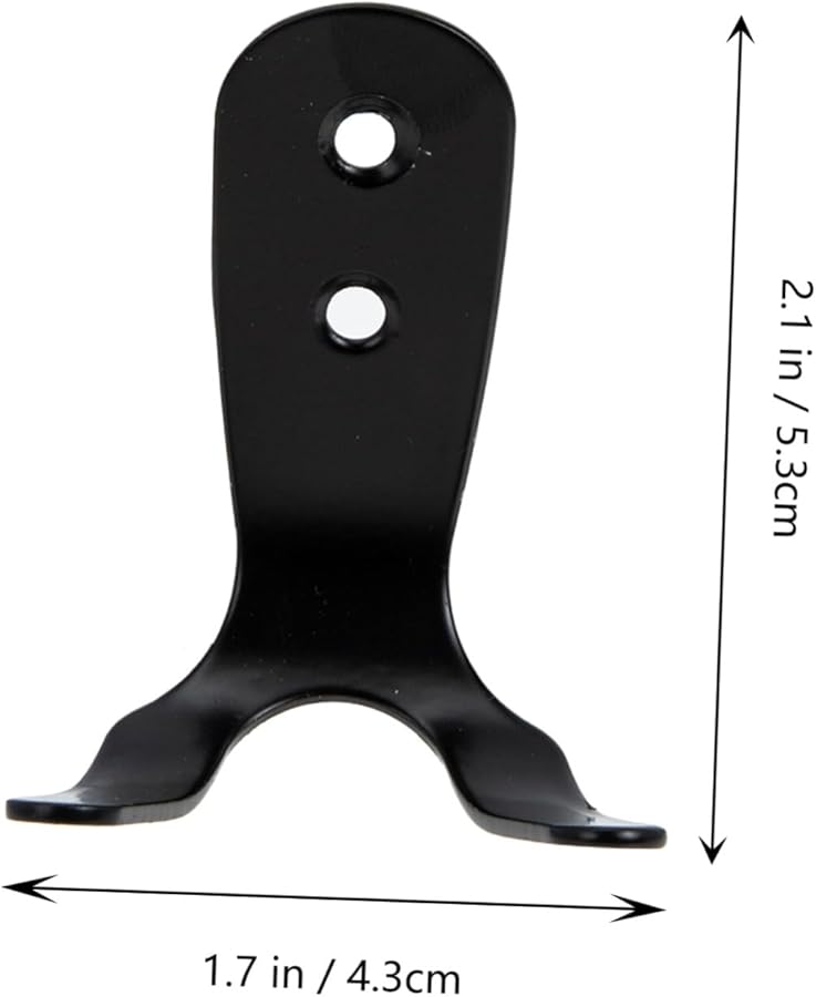 Retro U Shaped Wall Coat Hooks Matte Dark Steel Heavy Duty Rust Resistant Vintage - Image 2